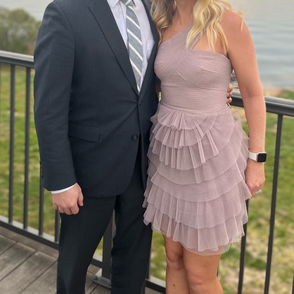 BCBG One-Shoulder Ruffle Dress - Picture 1 of 3